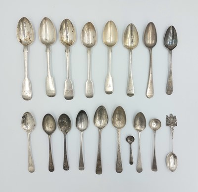 Lot 68 - A collection of eighteen silver spoons.