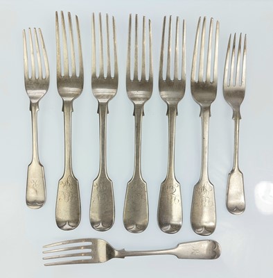 Lot 69 - A collection of silver forks.