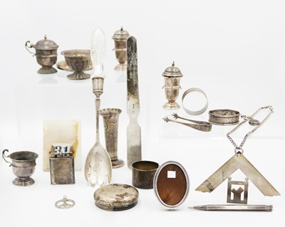 Lot 79 - A collection of various silver items.