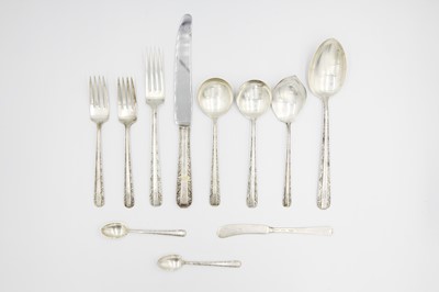 Lot 81 - A large suite of sterling silver cutlery by Towle, in 'Candlelight' pattern.