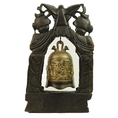 Lot 126 - A Chinese bronze temple bell, Qing Dynasty, 19th century.