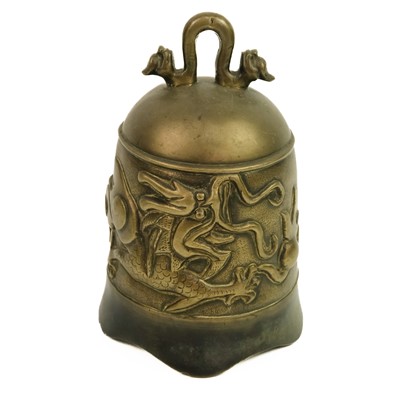 Lot 126 - A Chinese bronze temple bell, Qing Dynasty, 19th century.