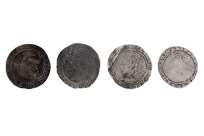 Lot 96 - Elizabeth I hammered 6ds x 4