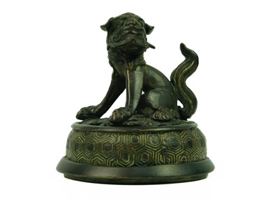 Lot 128 - A Chinese bronze and champleve incense burner, Qing Dynasty, 19th century.