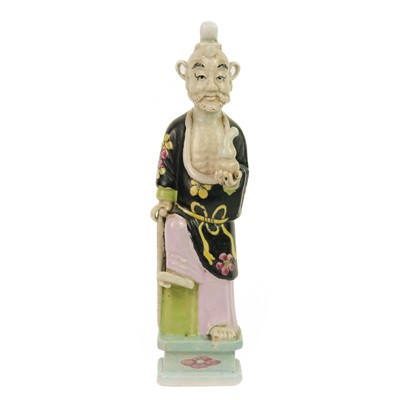 Lot 130 - A Chinese pottery figure of Li Tieguai, Qing Dynasty, 19th century.