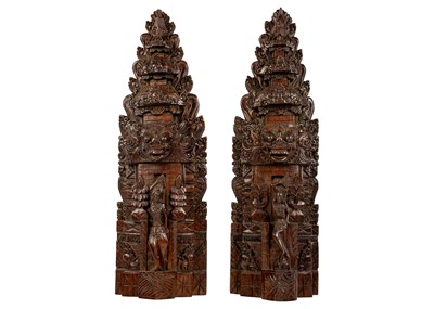 Lot 140 - Two Balinese hardwood carvings, mid 20th century.