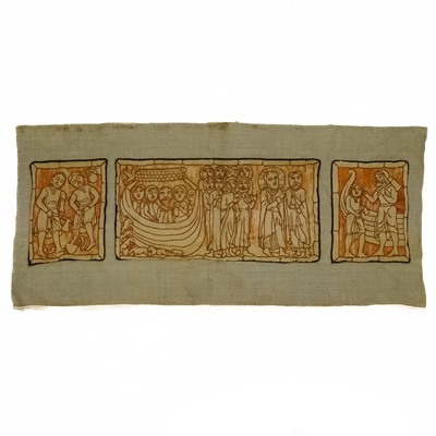 Lot 265 - A silk and woolwork embroidered panel.