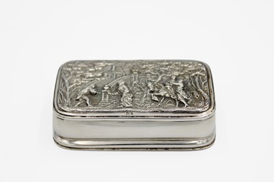 Lot 119 - An Edwardian silver snuff box by George Unite.