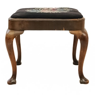 Lot 45 - A George II walnut stool.