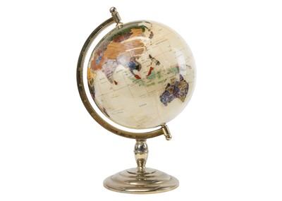 Lot 283 - A modern abalone shell inlaid globe.