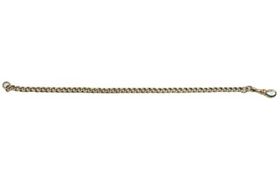 Lot 7 - A 9ct rose gold curb-link bracelet with dog clip clasp.