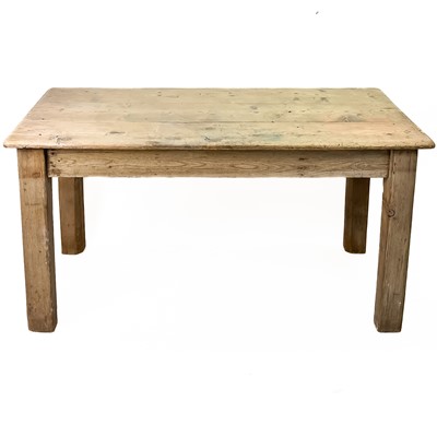 Lot 348 - A Victorian pine scullery table.