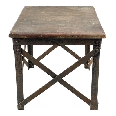 Lot 16 - An early 20th century oak stool.