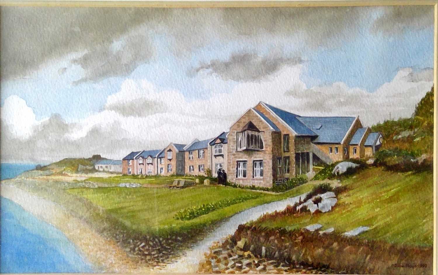 Lot 75 - John Floyd - St Martin hotel watercolour...