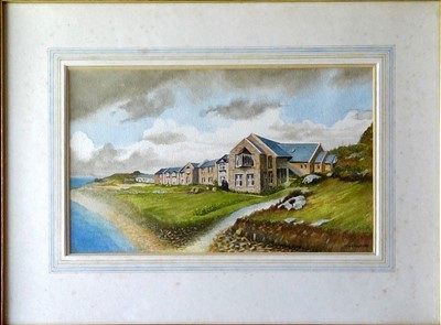 Lot 75 - John Floyd - St Martin hotel watercolour...