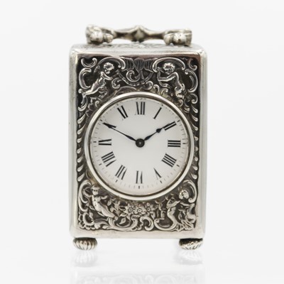 Lot 45 - A good Victorian silver timepiece by William Comyns & Sons.