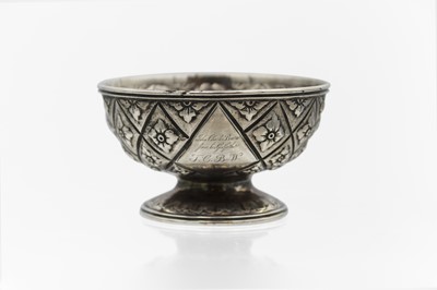 Lot 76 - A Victorian silver pedestal bowl by Thomas Smily.