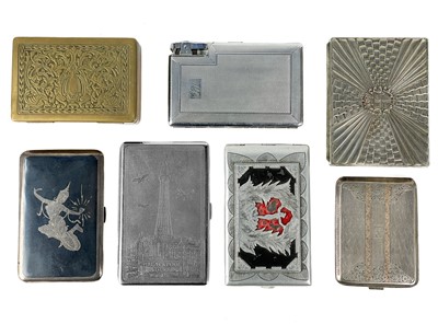 Lot 202 - A collection of seven various cigarette cases and boxes.