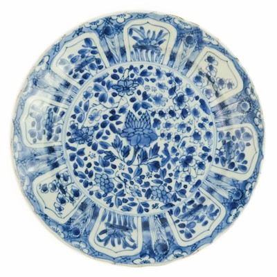 Lot 1048 - A Chinese blue and white porcelain plate, Kangxi period, circa 1700.