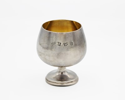 Lot 114 - A silver brandy goblet by A T Cannon Ltd.