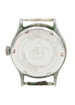 Lot 241 - A silver-cased trench wristwatch and a Cyma Watersport wristwatch.