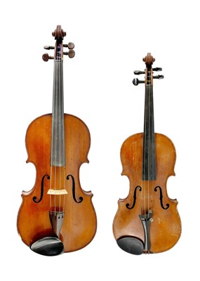 Lot 187 - A viola and a violin, circa 1900.