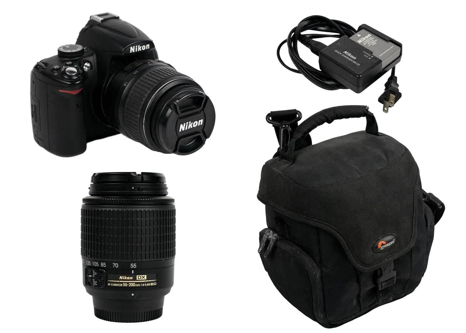 Lot 319 - A Nikon D5000 fitted with a Nikon DX AF-S Nikkor ED 18-55mm lens.