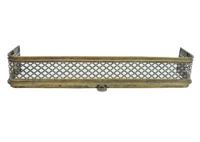 Lot 49 - A Regency brass fender.