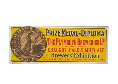 Lot 279 - A Plymouth Breweries advertisement poster.