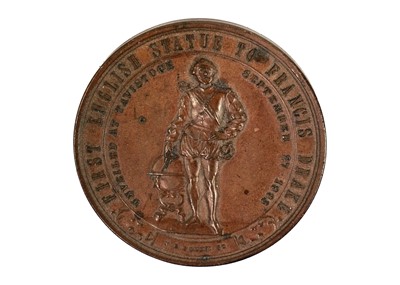 Lot 233 - Tavistock - Devon interest - 1883 Un-veiling of Sir Francis Drake Statue Medallion