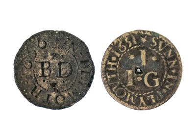 Lot 56 - Plymouth 17th century Trade Farthing Tokens (x2)