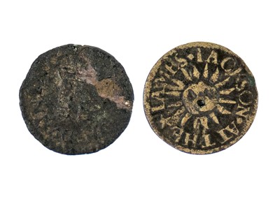 Lot 144 - Plymouth 17th century Trade Farthing Tokens (x2)