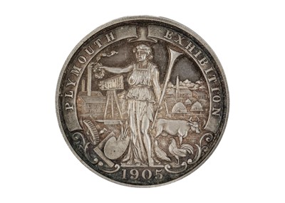 Lot 234 - Plymouth Devon interest - 1905 silver Plymouth Exhibition medallion