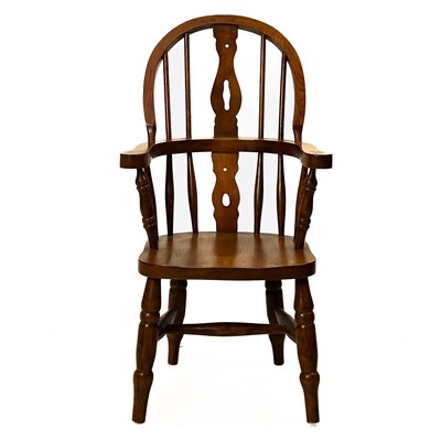 Lot 345 - A child's ash and elm Windsor chair.