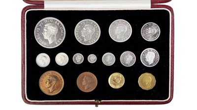 Lot 199O - Royal Mint 1937 cased proof coin set including Maundy