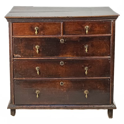 Lot 110 - An 18th century oak chest of drawers