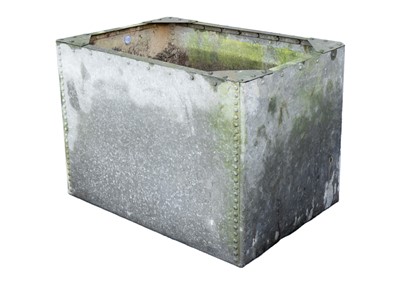 Lot 522 - A galvanised and rivetted tank/planter.