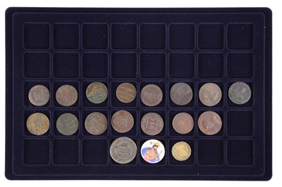 Lot 127 - British Copper 18th and 19th Century half-penny and penny sized trade and other tokens (x18)