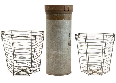 Lot 193 - Two wire baskets.