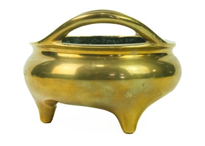 Lot 30 - A Chinese polished bronze censer, 18th/19th century.
