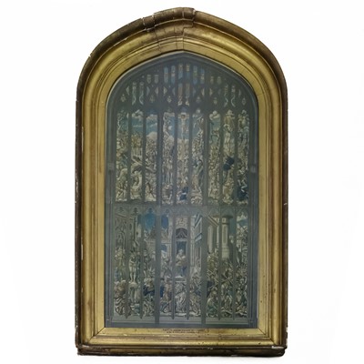 Lot 87 - An early 19th century coloured stipple engraving of King's College Chapel window, Cambridge.