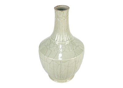 Lot 31 - A Chinese crackle glazed celadon vase, 19th century.