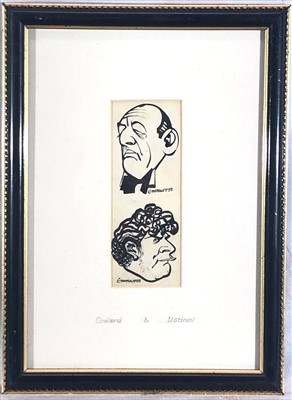 Lot 566 - British School, 20th Century 'Coward & Ustinov'...