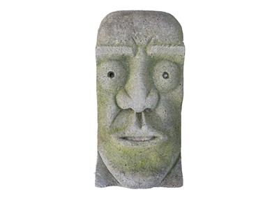 Lot 525 - An Easter island style aircrete sculpture by Bob JAY (1963)