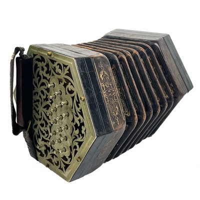 Lot 171 - C. Jeffries Anglo concertina, circa 1880.