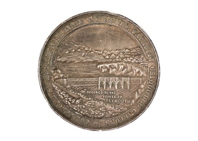 Lot 237 - Plymouth Devon opening of Burrator reservoir 1898 silver medallion