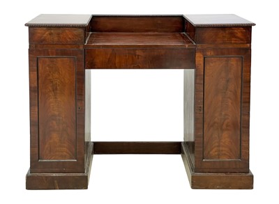 Lot 79 - A Regency mahogany and line inlaid small pedestal sideboard.