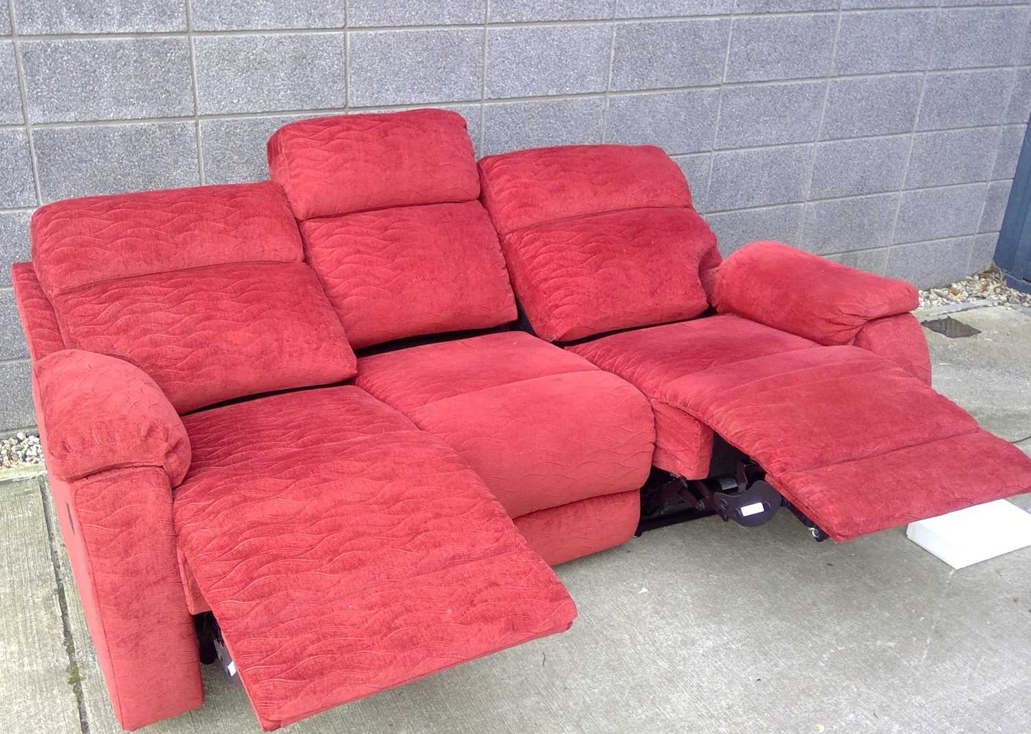 Lot 12 A Dual, DFS Reclining Electric Sofa. The Sofa