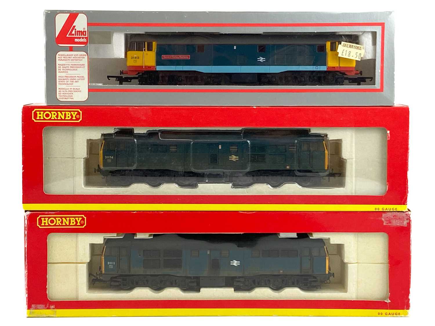 Lot 560 - Hornby / Lima BR Brush AIA - AIA class 31 Diesels (x3)
