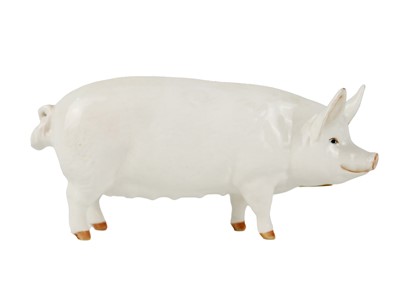 Lot 489 - Two Beswick Wessex Saddleback pigs.